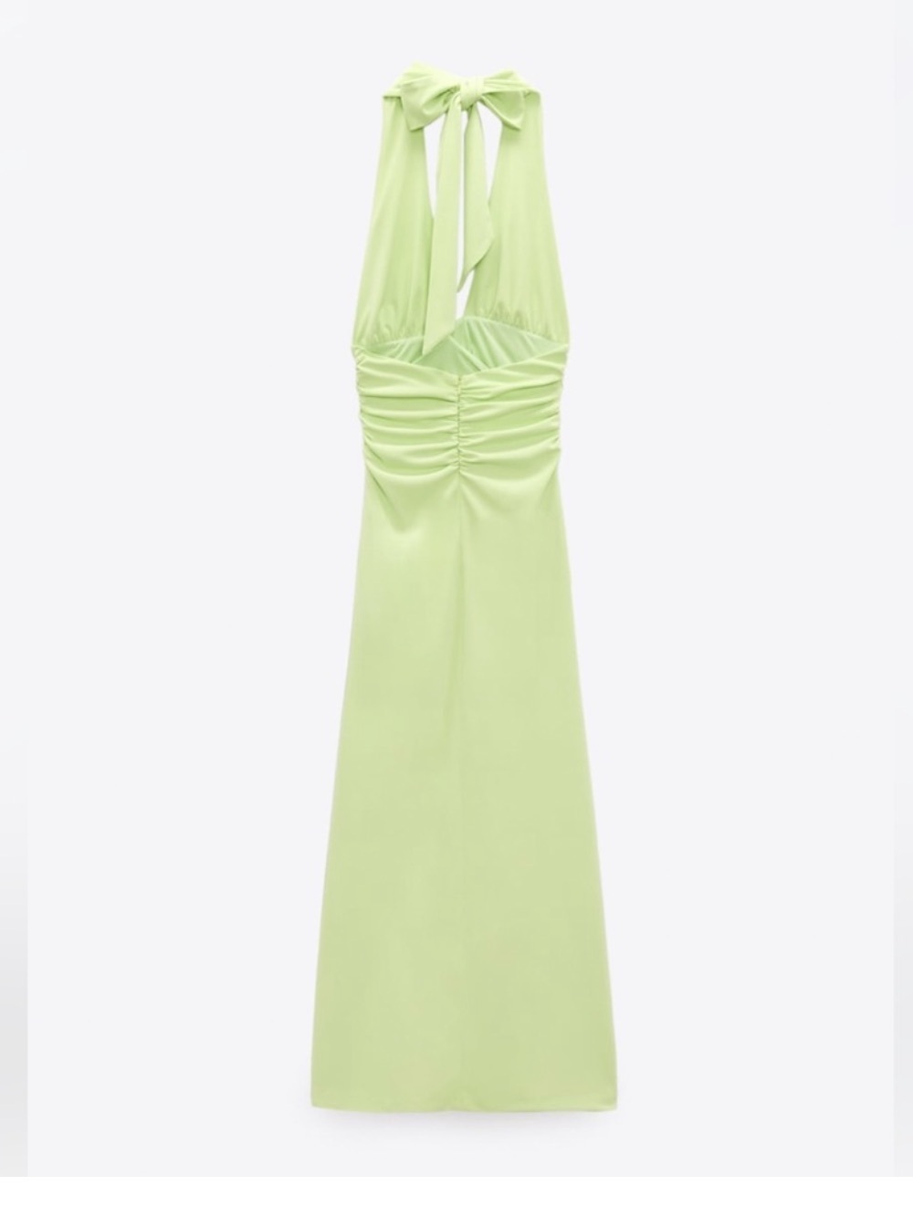 Zara Lime Green Halter Midi Dress - Picture 4 of 5